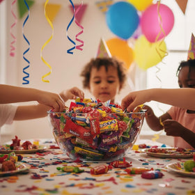Yummy Chew individually wrapped candy, stays fresh for sharing at events.