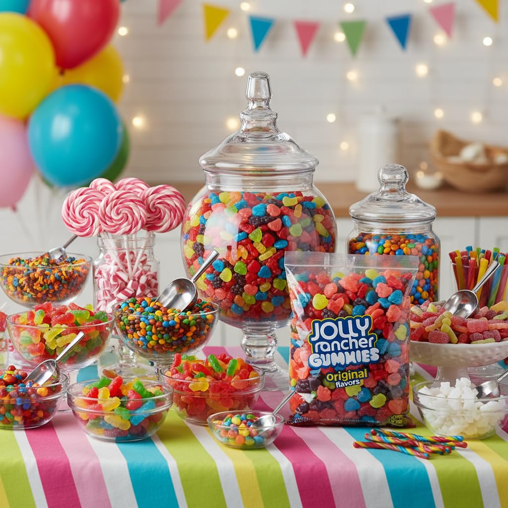 Yummy Chew JollyRanchers bulk watermelon gummies for summertime snacking.