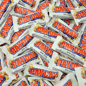 PayDay Fun Size bars, individually wrapped, ideal for office treats