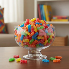 Yummy Chew SourPatch Kids color-packed gummies brighten candy displays and events.