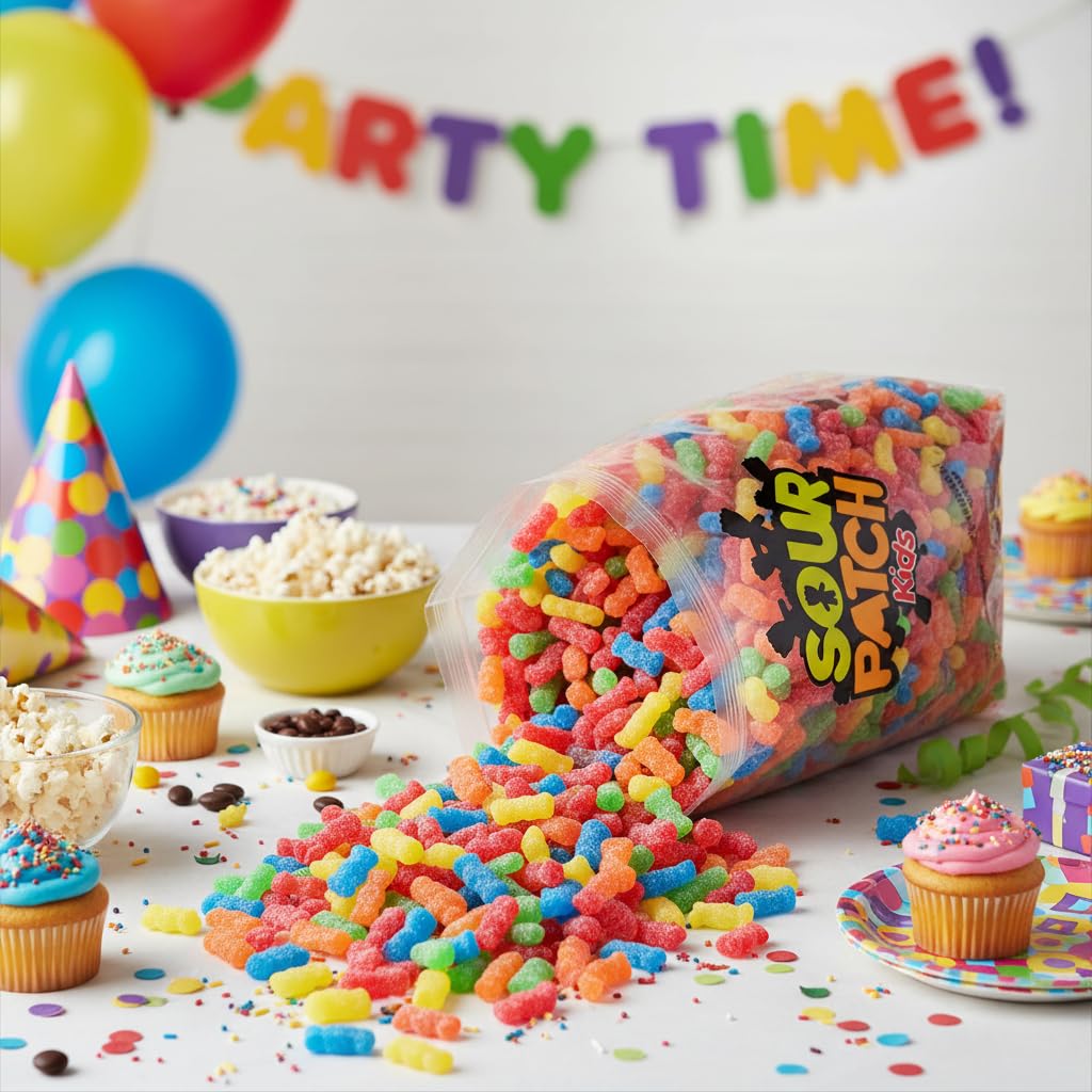 Yummy Chew SourPatch Kids gummies deliver bold flavors for movie nights and shared snacking.