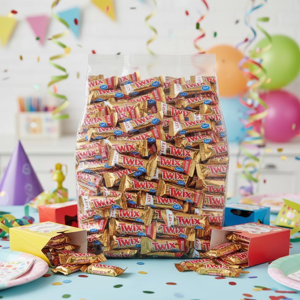 Yummy Chew TwixCandy bars fit lunchboxes and classrooms for quick snacks.