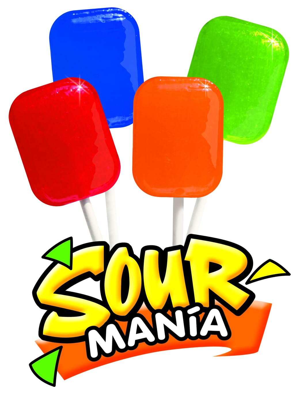Yummy Lix Sour Mania rainbow lollipop mix for events.