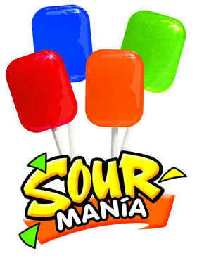 Yummy Lix Sour Mania rainbow lollipop mix for events.