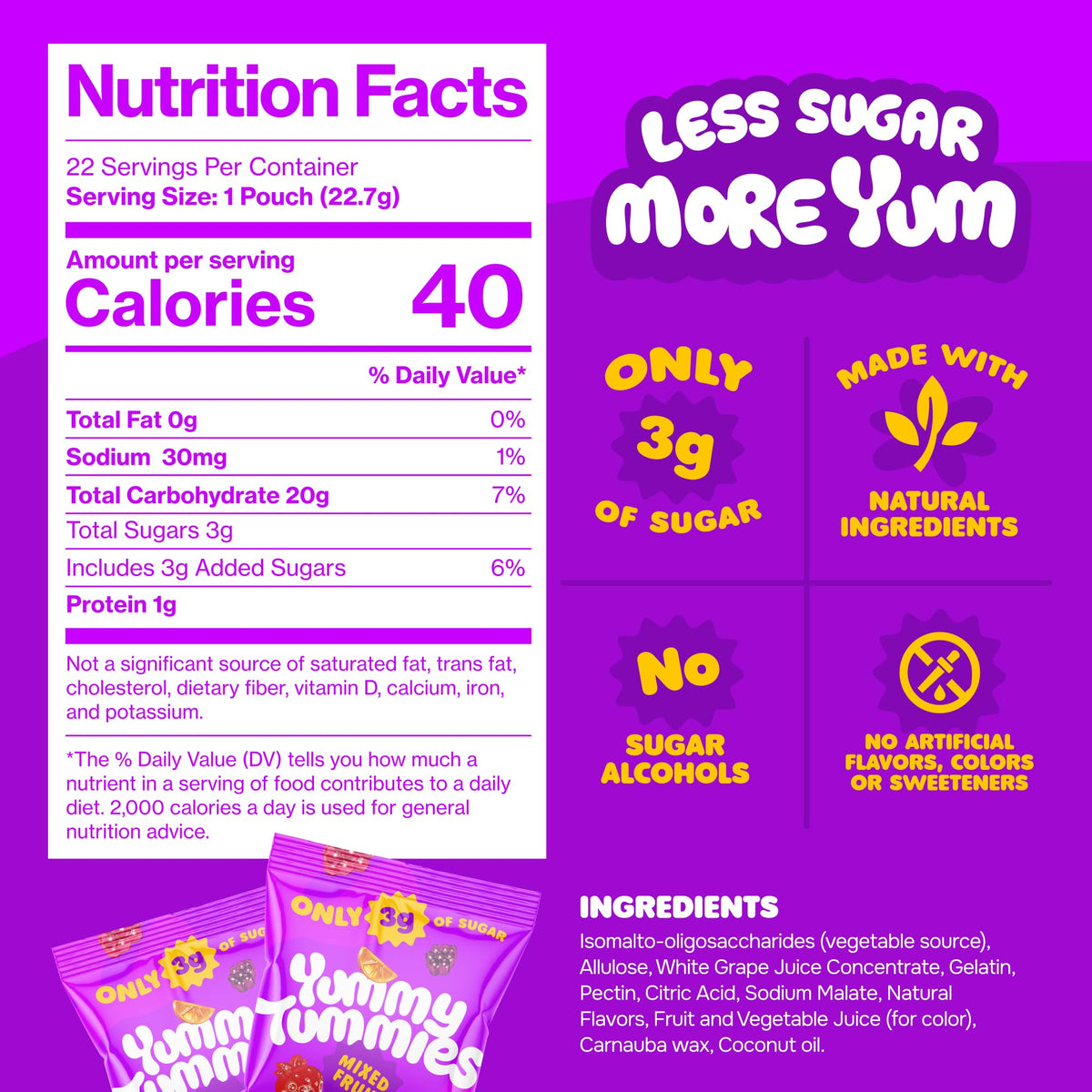 Yummy Tummies raspberry-flavor snack adds a tangy note kids will reach for.