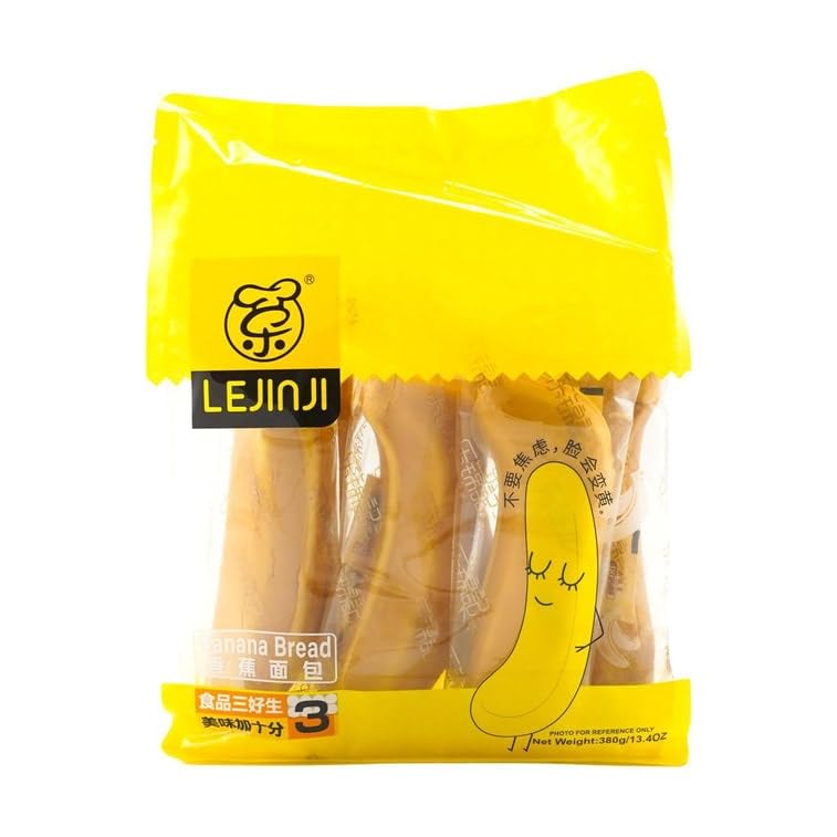 Yummy99 Asian Banana Bread Sticks six-pack packaging on shelf, ideal for breakfast.