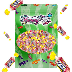 YUMMYLAND Jolly Racher cherry candy on a dessert table centerpiece
