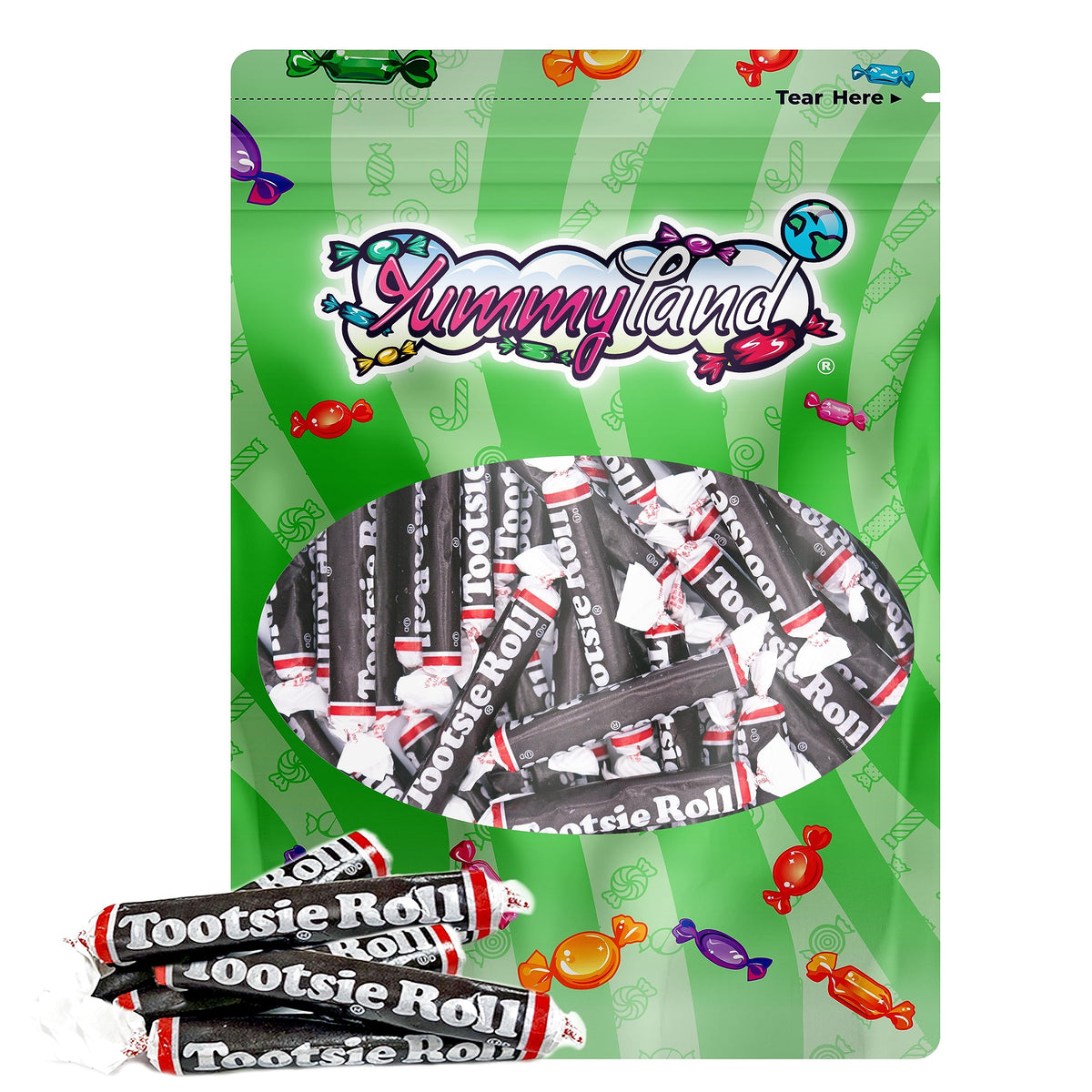 YUMMYLAND Roll Twists 3-inch piece emphasizes size ideal for sharing.