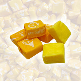Individually wrapped YUMMYLAND Star Bursts Lemon Candies stay fresh for on-the-go snacking.