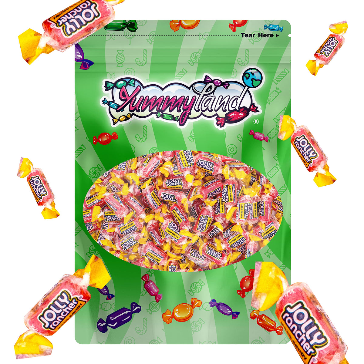 YUMMYLAND Watermelon hard candy in bulk as kitchen snack idea