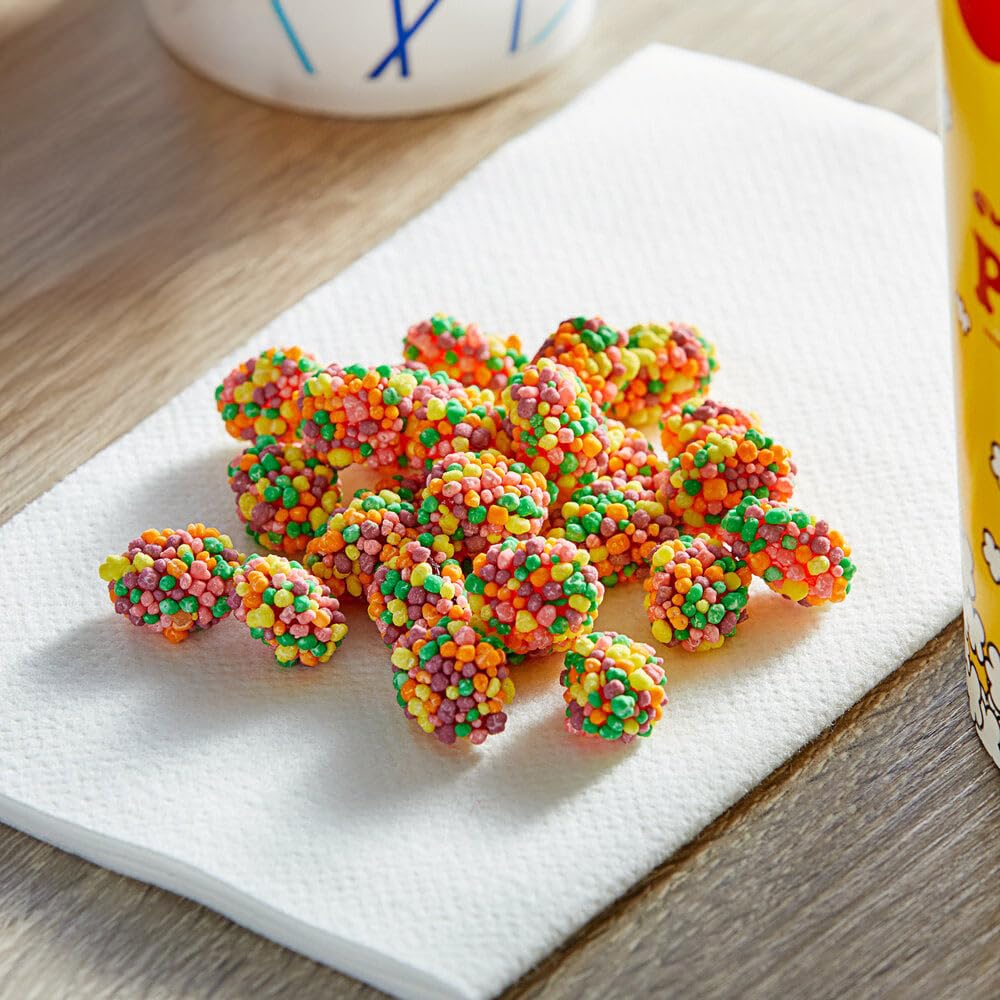 YUMTOV Rainbow Gummy Clusters arranged on a party display to delight guests.