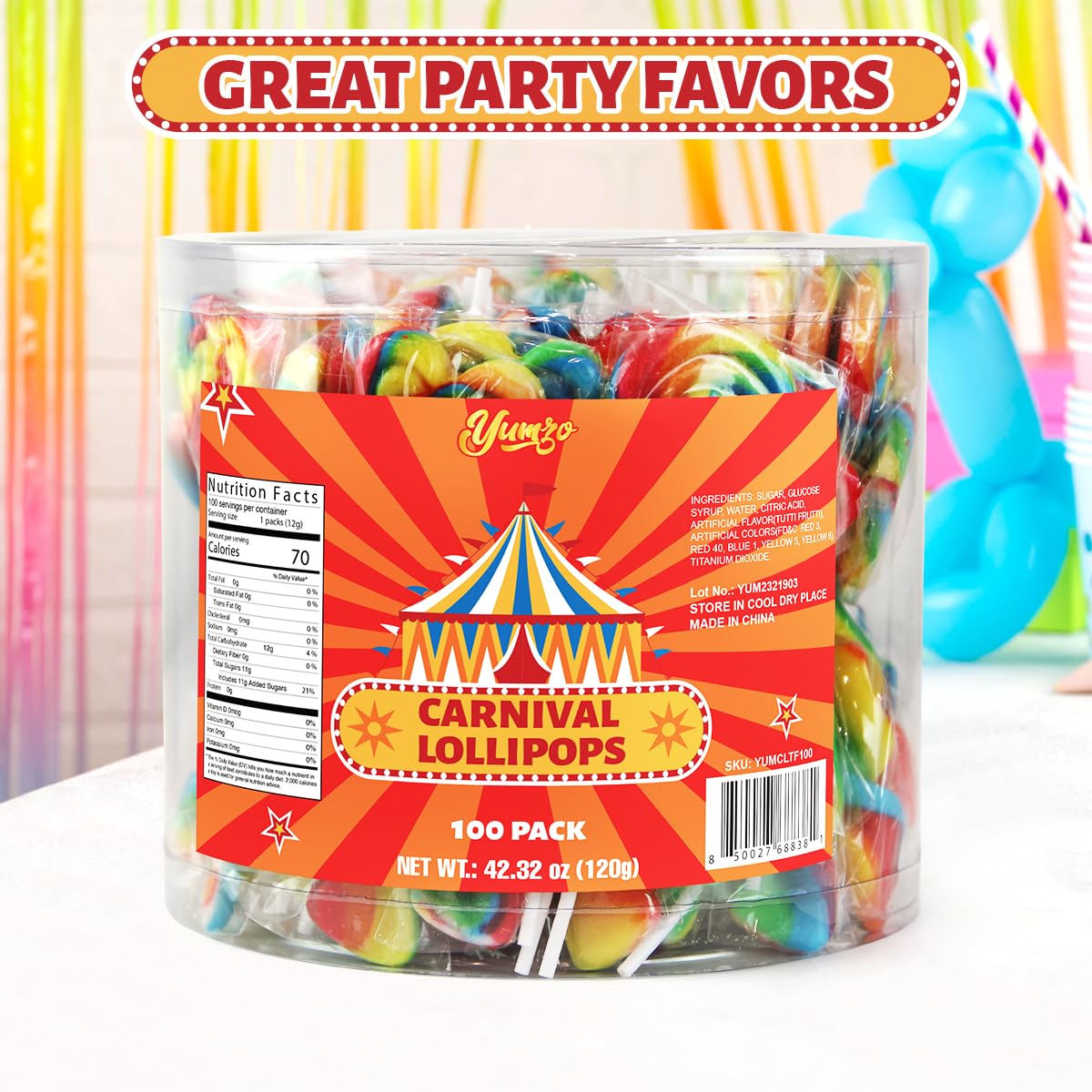 Yumzo birthday party candies unicorn pinata fill colorful celebration moments.