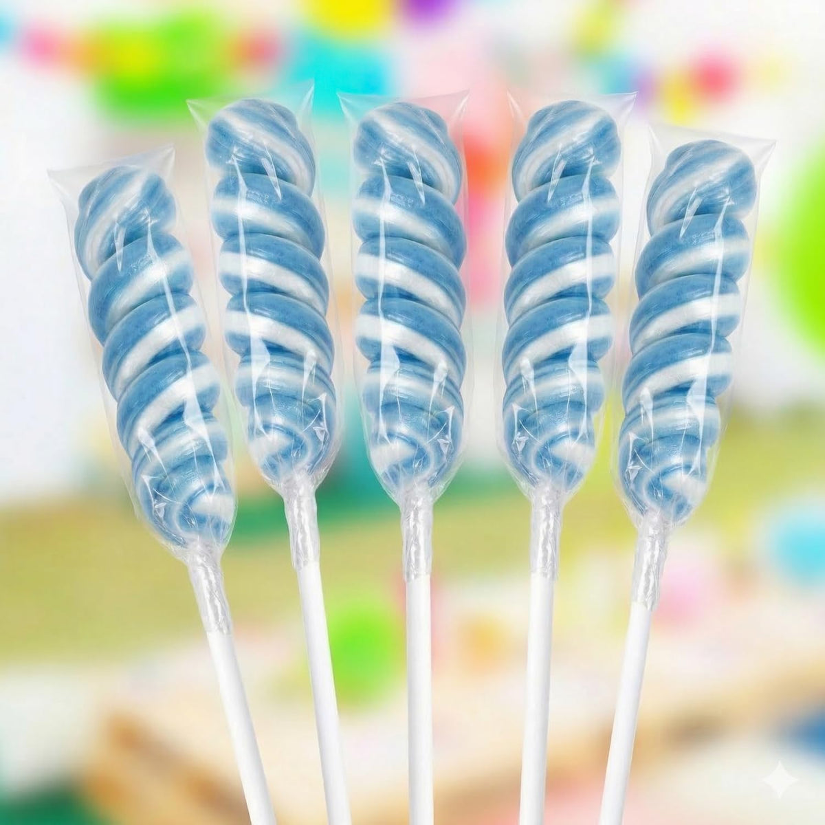 Yumzo blue candy buffet centerpiece adds color to celebrations.