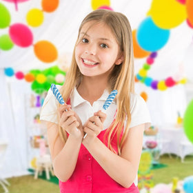 Yumzo blue-themed party lollipops brighten blue celebrations.