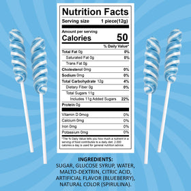Yumzo blueberry-flavor lollipops offer a fruity treat for party favors.