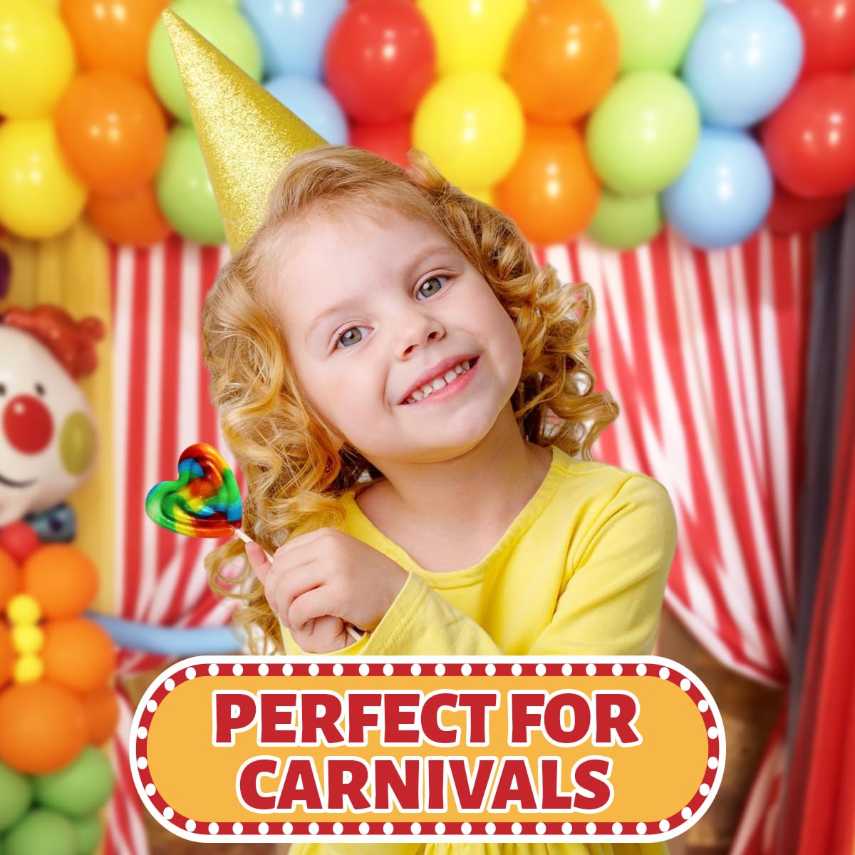 Yumzo carnival lollipops individually wrapped keep treats clean and ready.