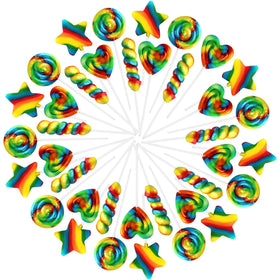Yumzo carnival lollipops rainbow twist add vibrant color to birthday parties.
