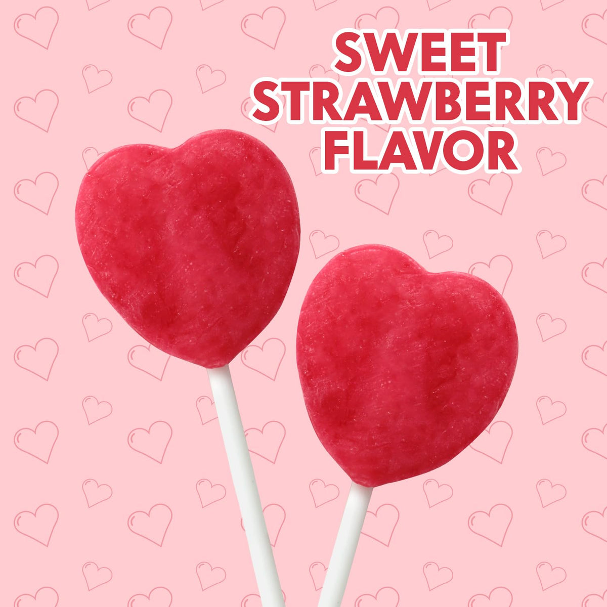Yumzo heart-shaped lollipops individually wrapped for hygienic handling at events.