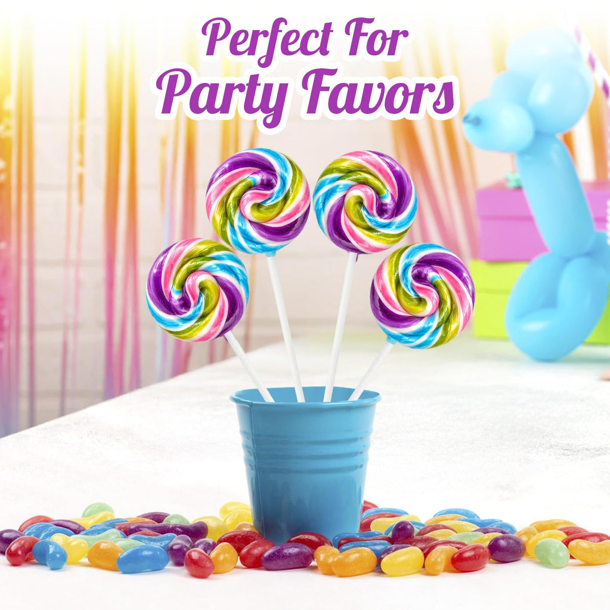 Yumzo individually wrapped lollipops stay fresh and easy to hand out.