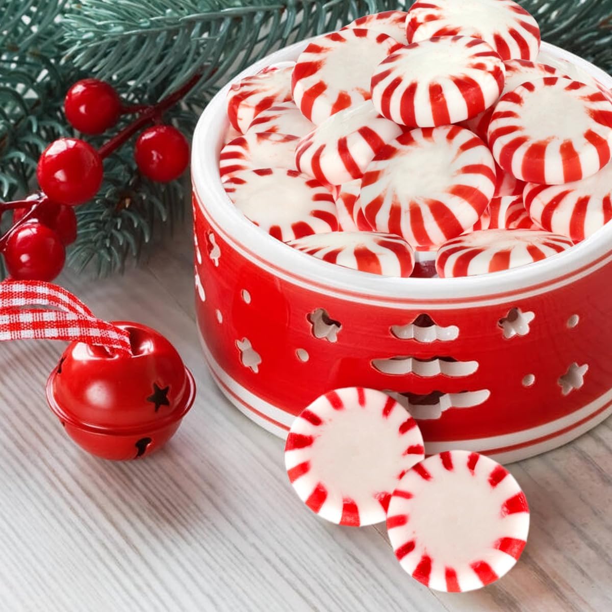 Yumzo Starlight Peppermints 3 lb bulk packaging highlighting minty flavor.
