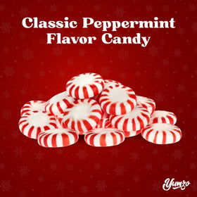 Close-up of Yumzo Starlight Peppermints hard candy with cool mint aroma.