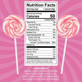 Yumzo Strawberry Swirl Lollipop, individually wrapped for fresh, easy sharing.