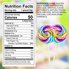 Yumzo Tutti Frutti flavor lollipop for fruity kid-friendly treats.