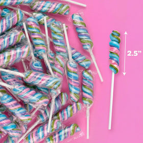 Yumzo Twisty Lollipops use natural colorants for eye-catching displays