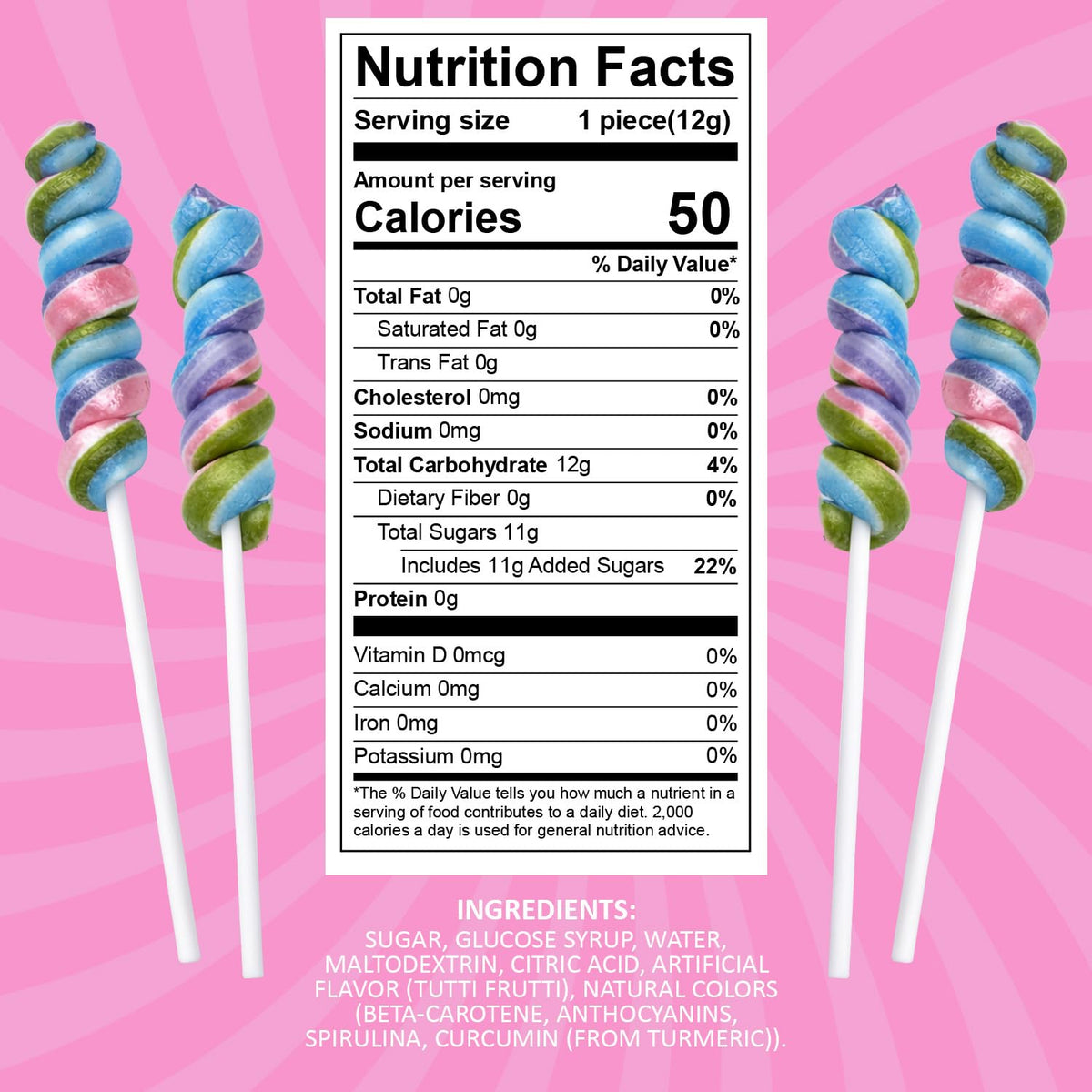 Yumzo Twisty Lollipops are individually wrapped for easy sharing at events