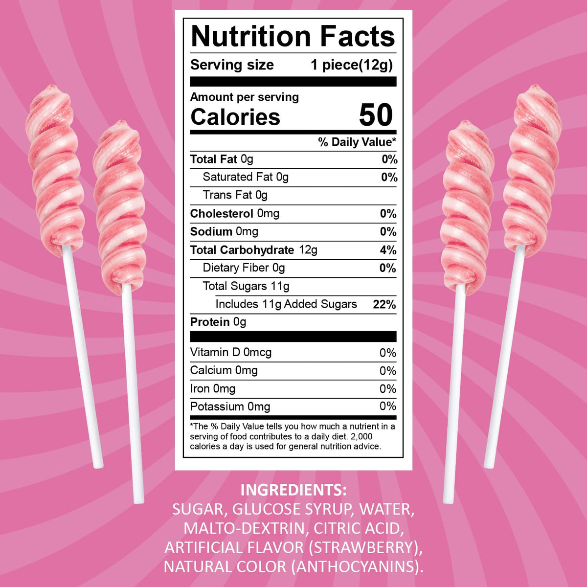 Yumzo Twisty Lollipops individually wrapped for fresh sharing at events.