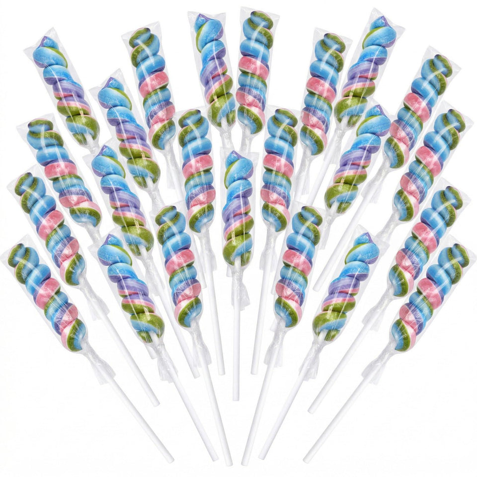 Yumzo Twisty Lollipops display pastel swirls for celebrations