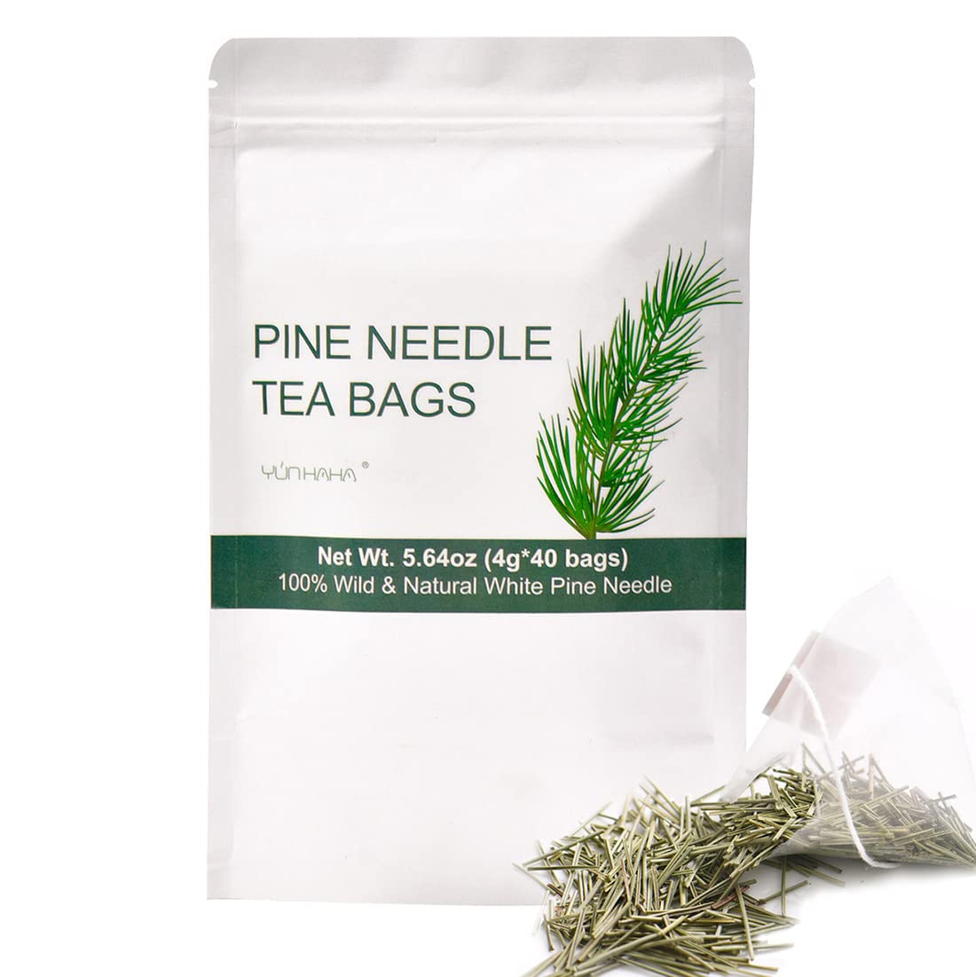 YUNHAHA pine tea bags emit a fresh pine aroma for cozy moments