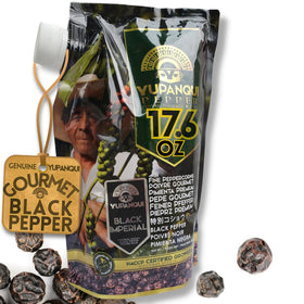 Yupanqui Black Imperial peppercorns for grinder refill, premium whole pepper for fresh seasoning