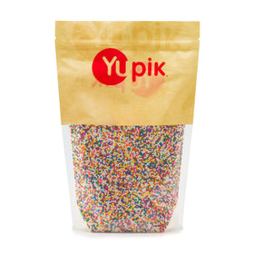 Yupik Rainbow Nonpareils bag adds vibrant color to cakes.