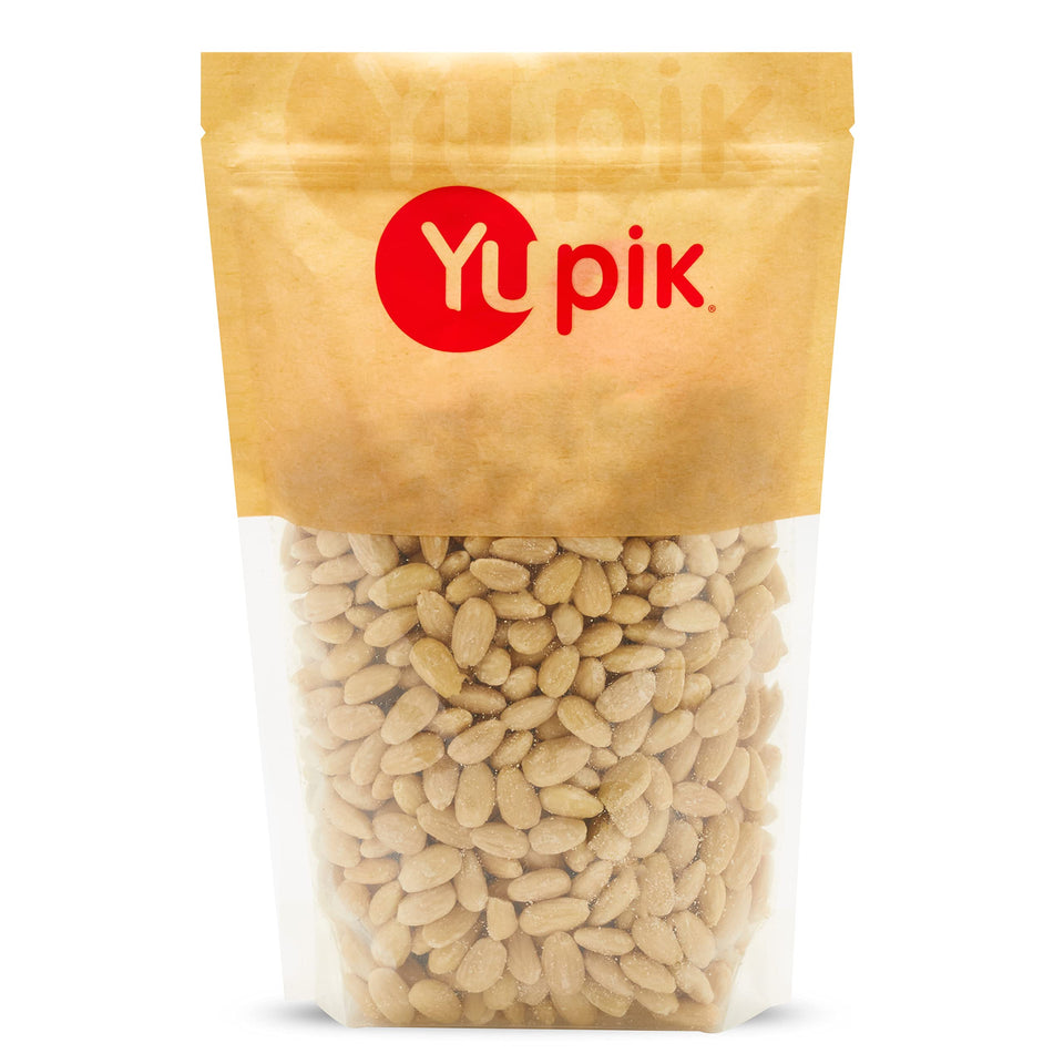Yupik blanched almonds, skinless and crunchy, great for baking or snacking.