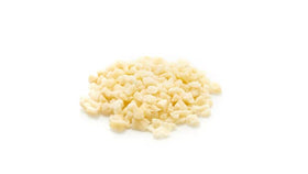 Yupik blanched diced almonds in a bowl, crunchy topping for salads and snacks.