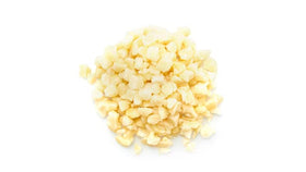 Yupik blanched diced almonds close-up, skinless cubes ideal for baking.