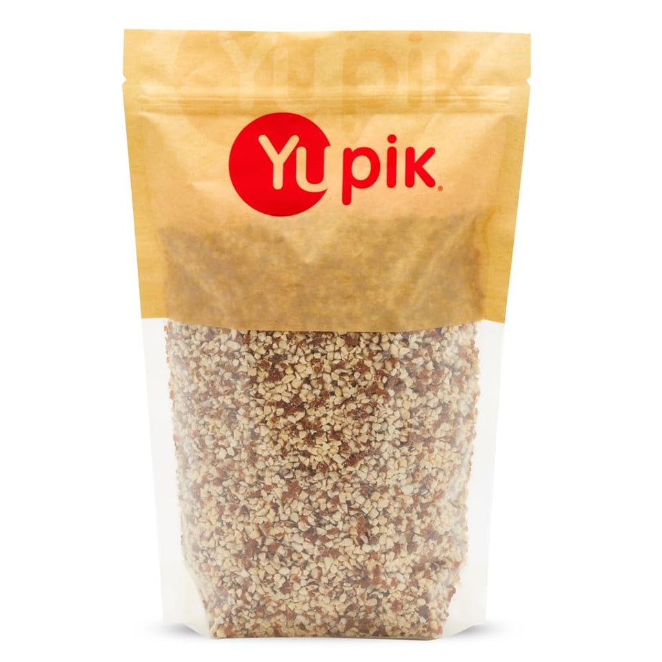 Yupik blanched diced almonds packaging view, convenient pantry staple.