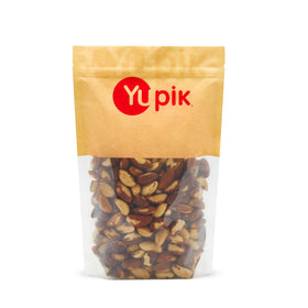Yupik Brazil nuts, raw shelled with skins on, crunchy and protein-rich snack.