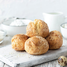 Yupik brown rice flour coating for frying creates a crisp, gluten-free crust.