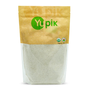 Yupik buckwheat flour packaging highlights organic, gluten-free qualities for wholesome baking