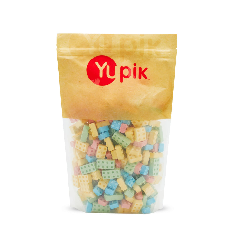 Yupik Candy Blox fruity bricks for fun snacking and colorful display.