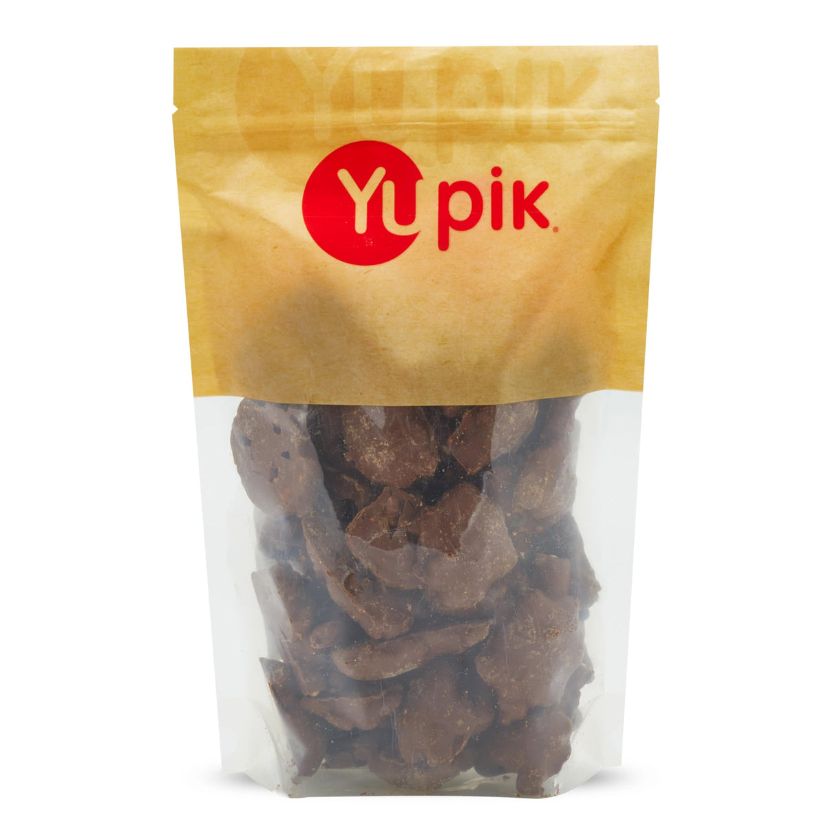 Yupik Caramel Peanut Clusters pack shot with milk chocolate coating for snacking