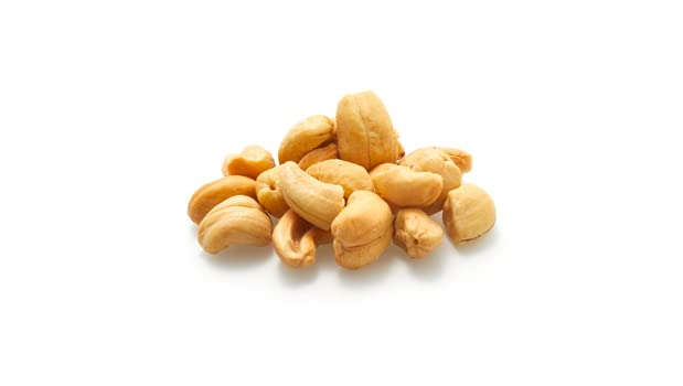 Yupik cashews broken nuts pieces close-up, versatile crunch for baking or snacking.