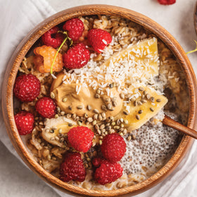 Baked goods and granola topped with Yupik chia seeds for fiber.