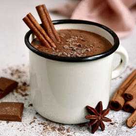 Yupik cocoa powder appears as water-soluble, enabling fast, smooth drinks.
