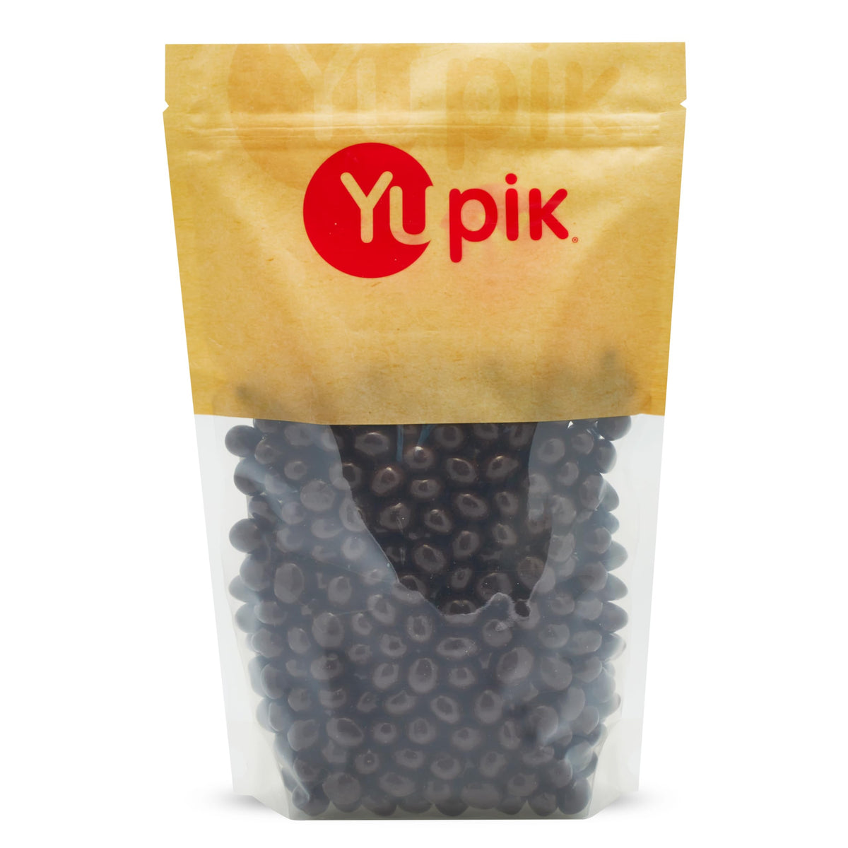 Yupik dark chocolate coffee beans in a bag, perfect for gifting.