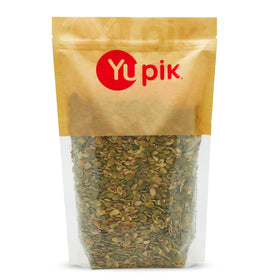 Yupik dry roasted pumpkin seeds, shelled, crunchy snacking goodness.