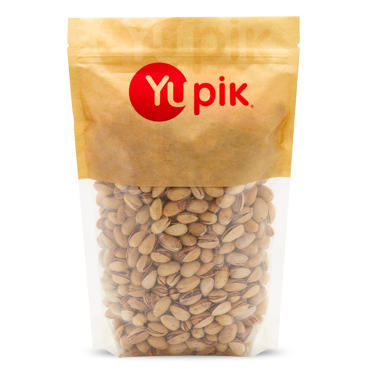 Yupik pistachios in shell with glossy shells offer a protein- and fiber-rich snack.