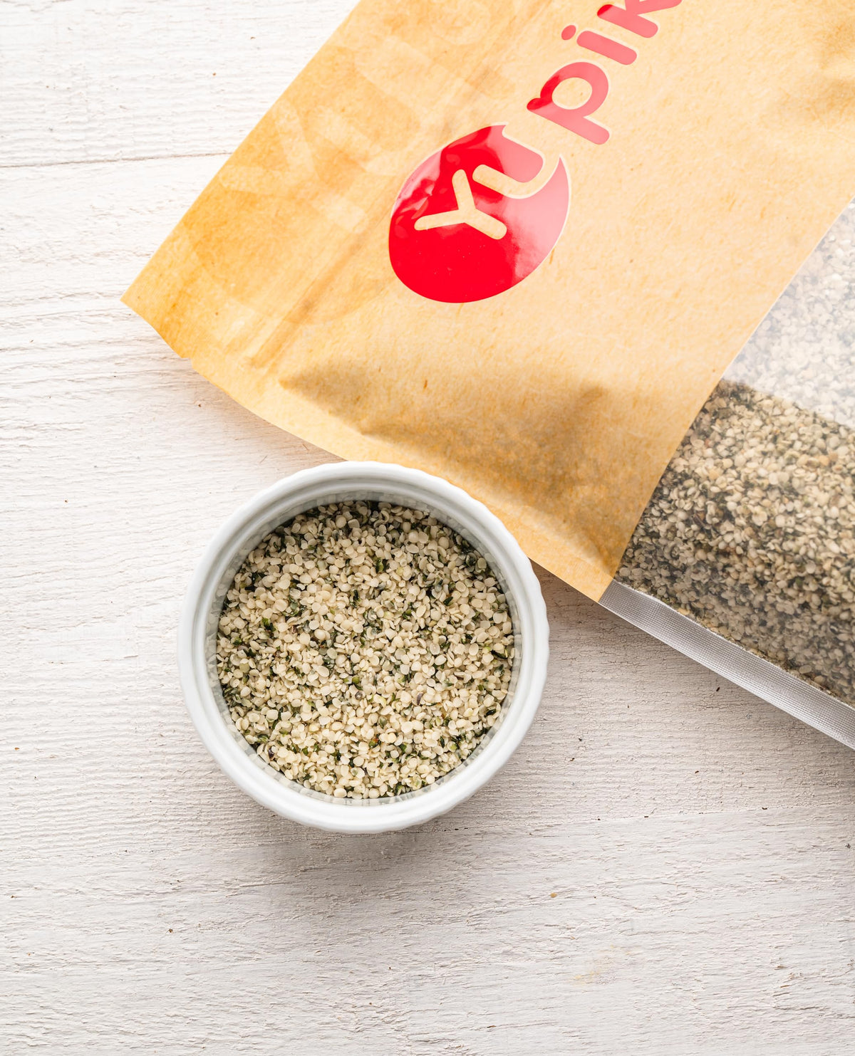 Yupik hulled hemp seeds on a fresh salad for crunch and protein.